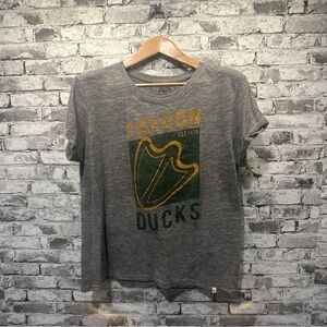 EUC 47 Brand Oregon Ducks Gray and Gold T-Shirt Size L
